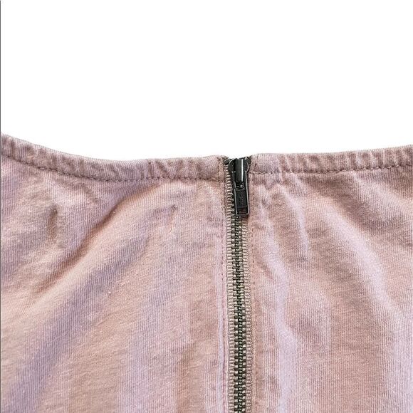 MADEWELL PINK Back zip swing Tee blush pink Size extra small - Picture 6 of 7